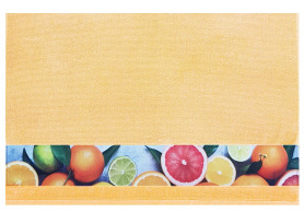 Froté kuchyňská utěrka 50x50 cm, citrusy, žlutá