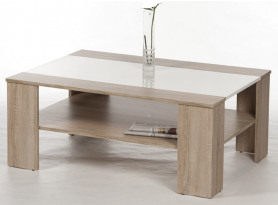 Konferenční stolek Adriana, dub sonoma/bílá