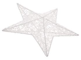 Vánoční dekorace Zasněžená hvězda 30 cm, bílá