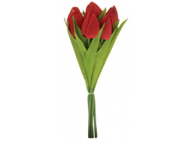 Umělá kytice Tulipány, červená