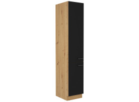 Vysoká kuchyňská skříň Modena, 40 cm, dub artisan/černá