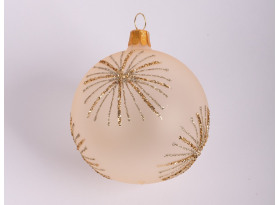 Vánoční ozdoba skleněná koule 7 cm, šampaňská