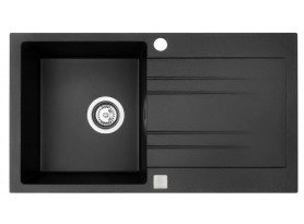 Granitový dřez s odkapem Sinks Rapid 780, černý
