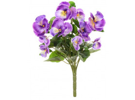 Umělá kytice Maceška 30 cm, fialová
