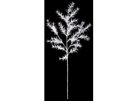Umělá květina Asparagus s glitry, bílá, 78 cm