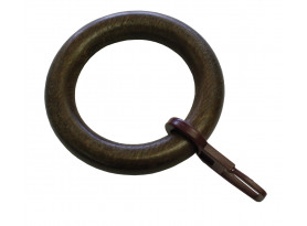 Kroužky s háčky (10 ks) Granát 28 mm, tmavé dřevo