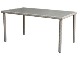 Obdélný zahradní stůl Alford 150x90 cm, béžový