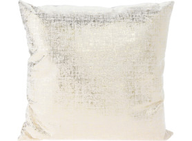 Dekorační polštář Cushion 45x45 cm, krémový lesklý