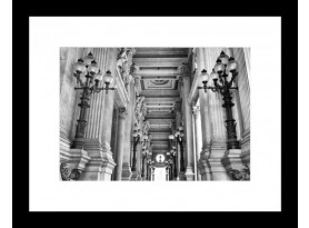 Rámovaný obraz Architektura 30x24 cm, černobílý