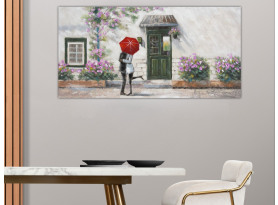 Ručně malovaný obraz Láska, 140x70 cm