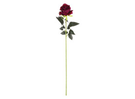 Umělá květina Růže 76 cm, fialová
