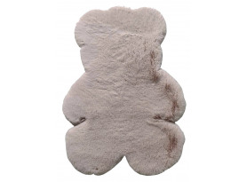 Dětský koberec Animal, tvar medvěd, starorůžový