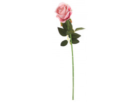 Umělá květina Růže 52 cm, světle růžová