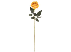 Umělá květina Růže 76 cm, žlutá