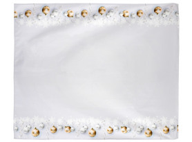 Ubrus 160x130 cm, motiv vánoční ozdoby