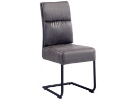Jídelní židle Chelsea, tmavě šedá vintage látka