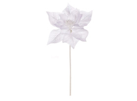 Umělá květina Vánoční hvězda 36 cm, bílá