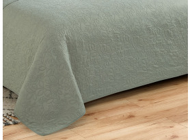 Přehoz na postel Harmony 220x240 cm, šedo-zelený