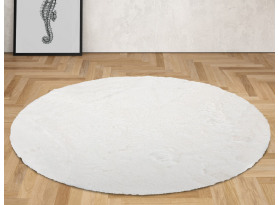 Kulatý koberec Rabbit 60 cm, bílý