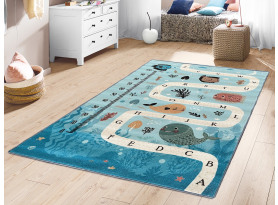 Dětský koberec Ares 80x150 cm, mořská abeceda