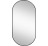 Nástěnné zrcadlo Josie 50x100 cm, černé oválné