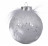 Vánoční ozdoba průhledná koule s peřím, 8 cm