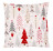 Dekorační povlak na polštář Vánoční stromky 45x45 cm, bílý