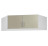 Rohový skříňový nástavec Celle, 91 cm, lesklý pískově šedý