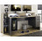 PC stůl s osvětlením Highscore 4, šedý/dub artisan