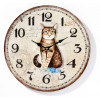 Nástěnné hodiny Vintage kočka, 33 cm
