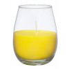 Svíčka ve skle žlutá, 10 cm