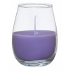 Svíčka ve skle fialová lila, 10 cm