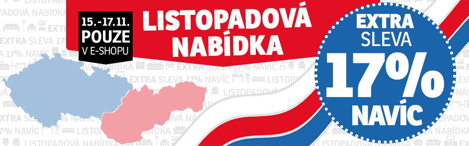 LISTOPADOVÁ NABÍDKA v e-shopu - SLEVA 17 % NAVÍC!