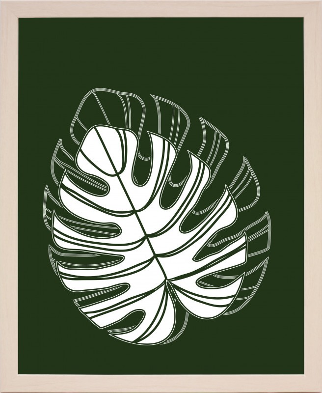 Rámovaný obraz Tropický list, 24x30 cm